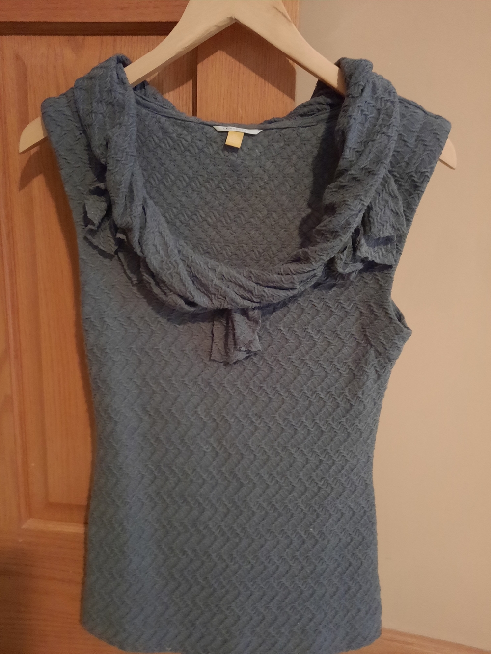leifsdottir Gray Sleeveless Cowl-Neck Tank